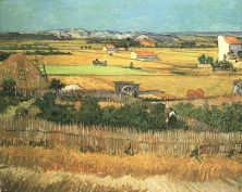 Haga click para ver la imagen ampliada 1888 recoltes a la crau avec montmajour en fond.jpg